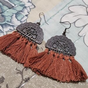 Pretty Boho Threaded Tassle Earrings